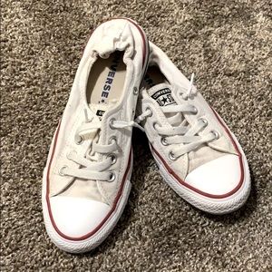 White converse shoe women size 8